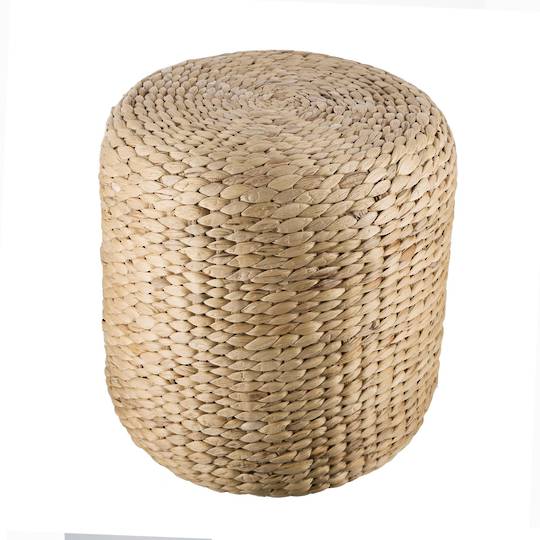 TISSAGE WATER HYACINTH POUFFE